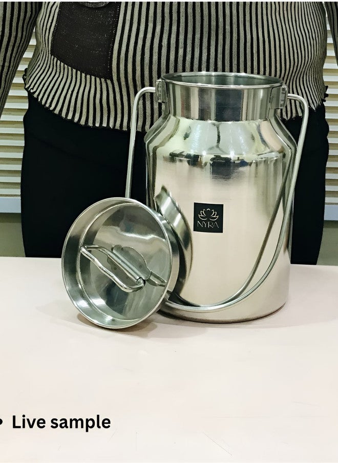 Nyra Kitchenware Premium Steel Stainless Steel Durable Magnetic Milk Pitcher - 4L - Image 3